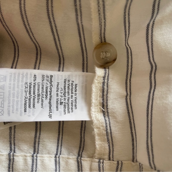 Madewell Women’s Stripes Linen Wrap Skirt Size 10 - Picture 3 of 4